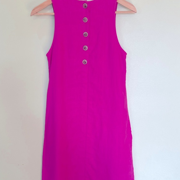 J. Crew Dresses J Crew Hot Pink Linen Dress Poshmark
